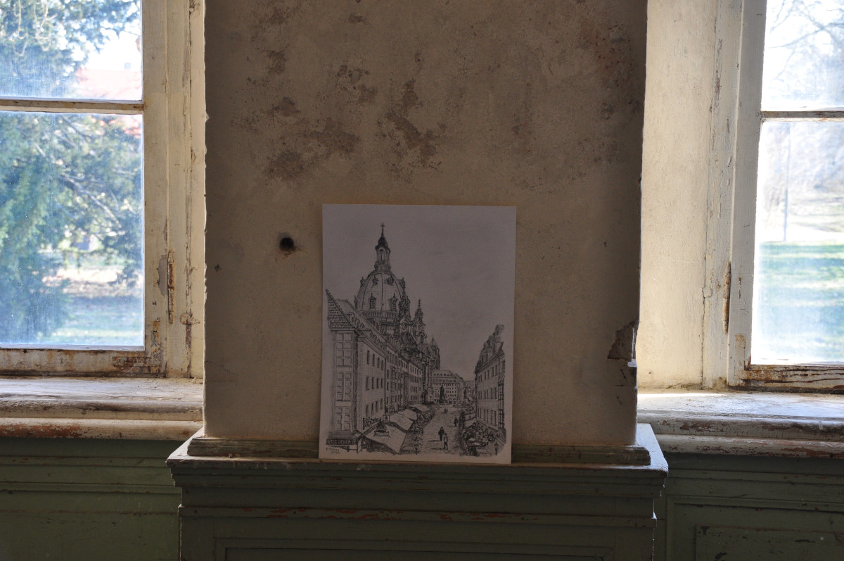 Zeichnung Frauenkirche Dresden